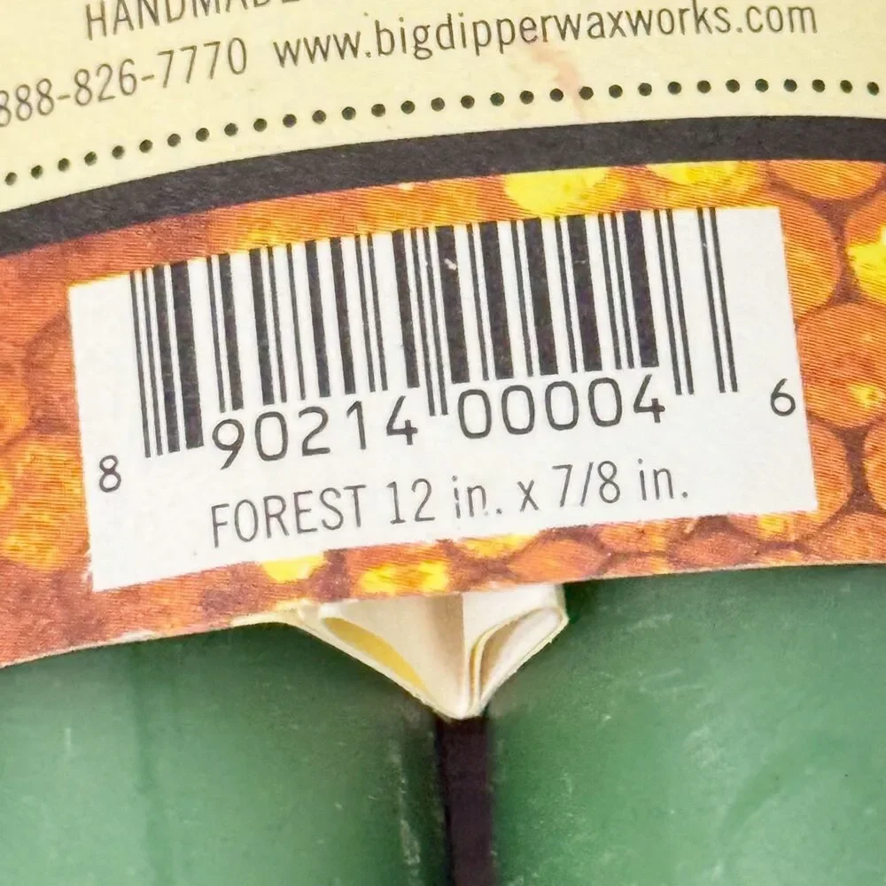 x2 NWT 100% Beeswax Big Dipper Wax Works Hand Dipped 12